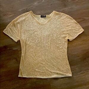 Elegant Giorgio Armani Gold Sequin Top Size Small